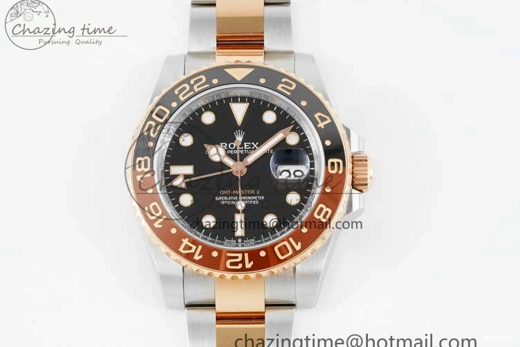 MiroTime 0420 Durable GMT-Master II 126711 CHNR Black Brown Ceramic Clean Factory 1:1 Best Edition on SS RG Bracelet VR 2108